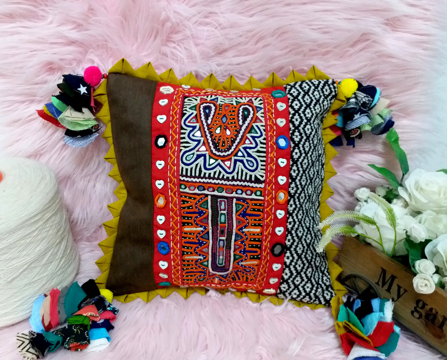 Kutchi Bharat Cushion Cover