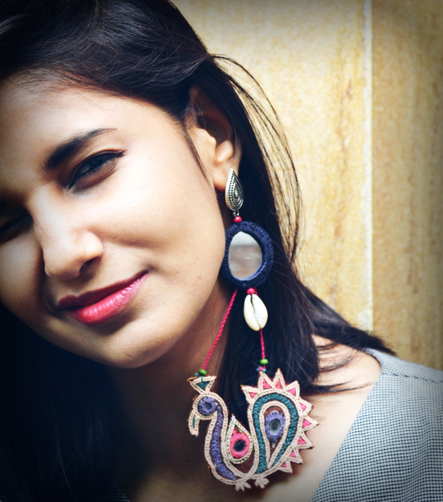 Darpan mayura earrings