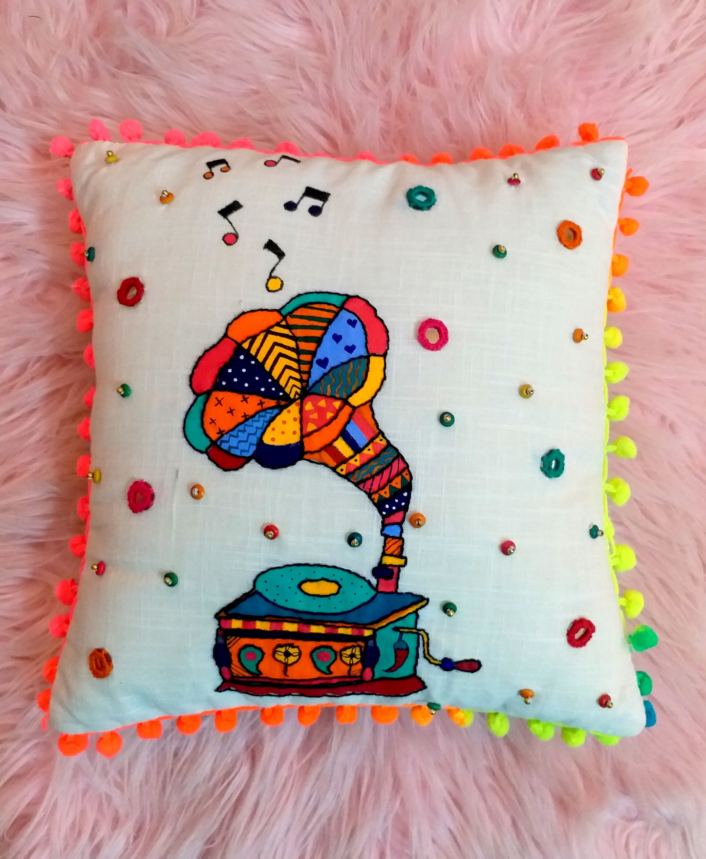 Vintage Gramophone Cushion